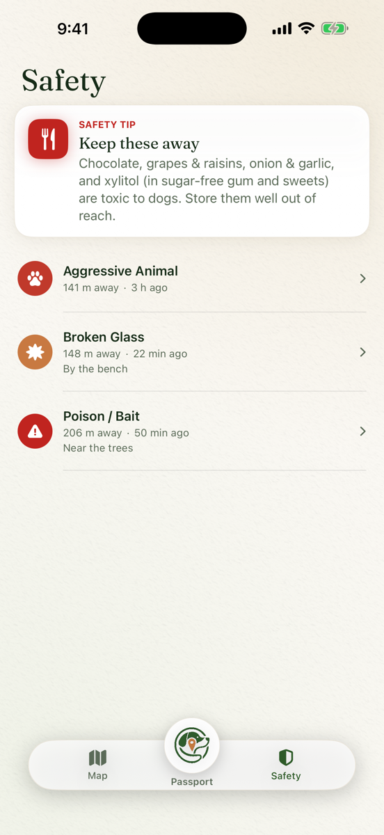 Safety tab
